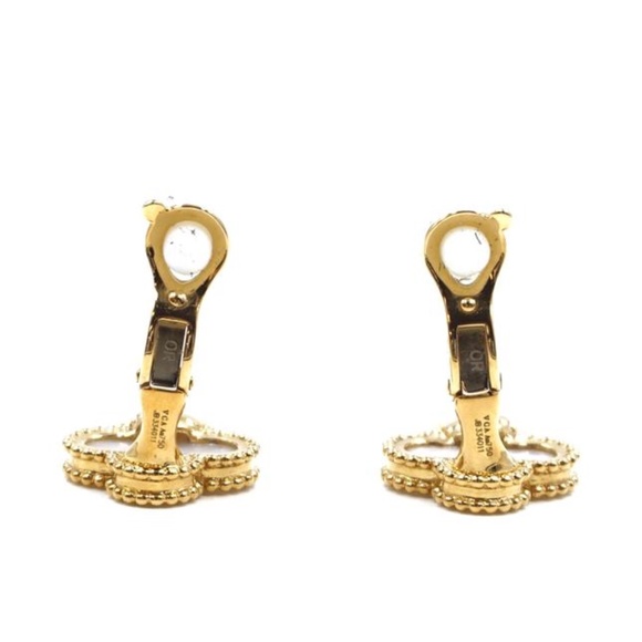Alhambra 18k Gold Clip On Alpha System Earrings - Picture 5 of 10